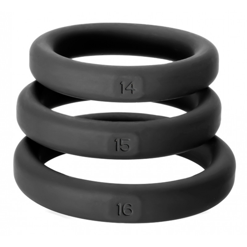 Perfect Fit Lot de 3 cockrings Xact-Fit S-M